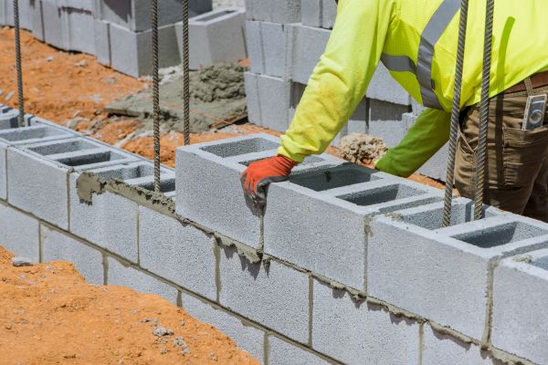 Concrete Blocks Installation in Easton