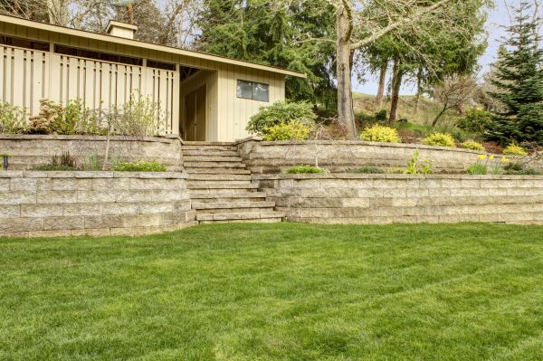 Retaining Wall Construction in Easton