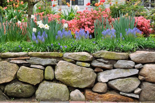 Stone Wall Hardscaping in Easton
