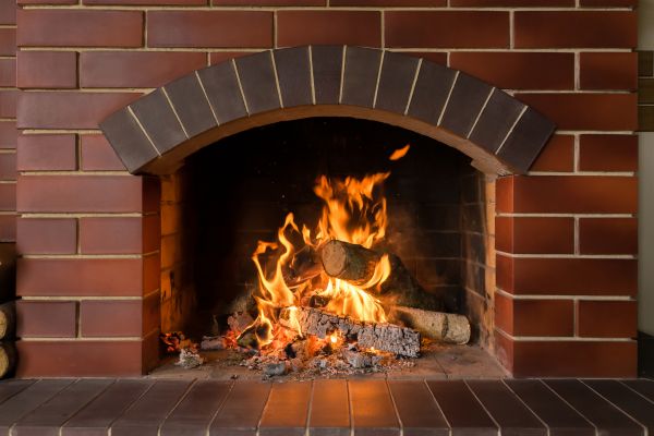 Brick Fireplace Installation in Easton