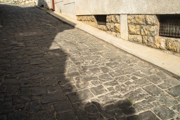 Stone Sidewalk Repair in Easton